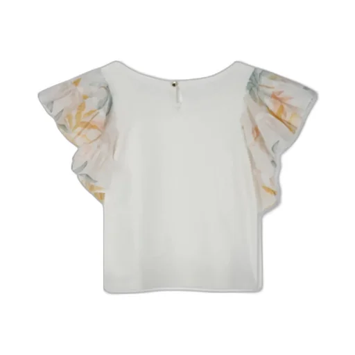 Blouse With Ruffle Sleeves