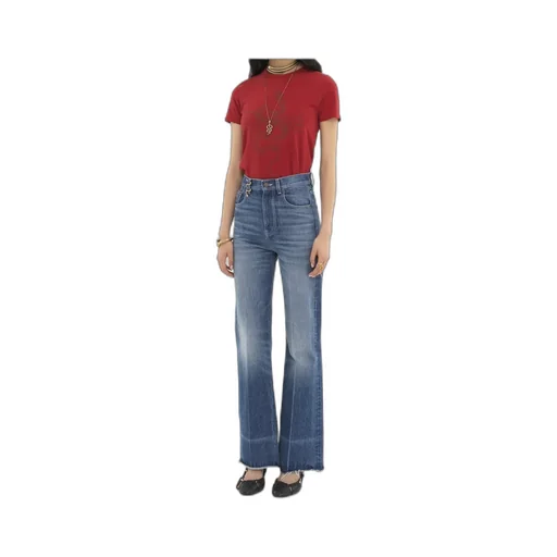 High-Waisted Bootcut Jeans