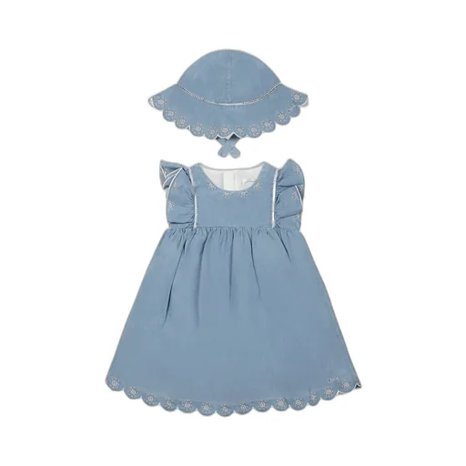 Sleeveless Dress And Hat Set