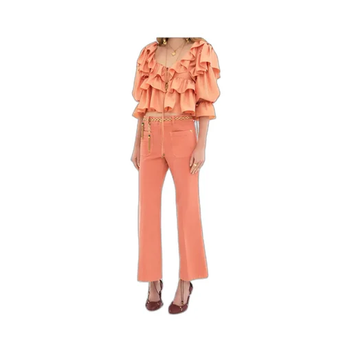 Cropped Bootcut Trousers