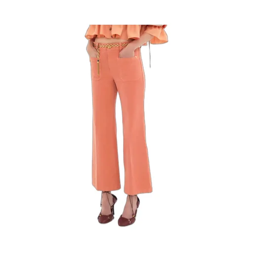 Cropped Bootcut Trousers