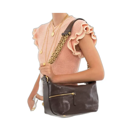 Zippered Shoulder Bag