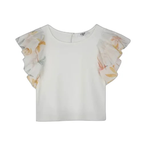 Blouse With Ruffle Sleeves