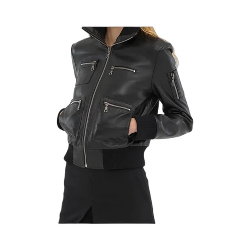 Leather Bomber Jacket