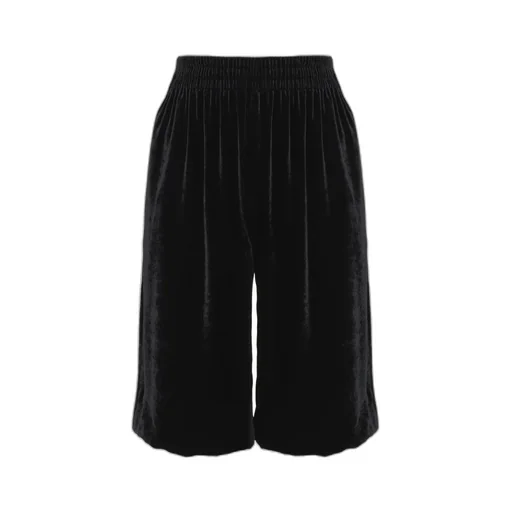 Fluid Velvet Bermuda Shorts