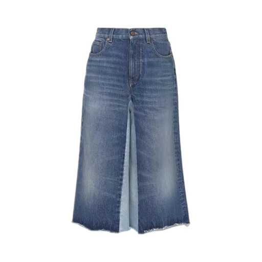 Patchwork Denim Skirt