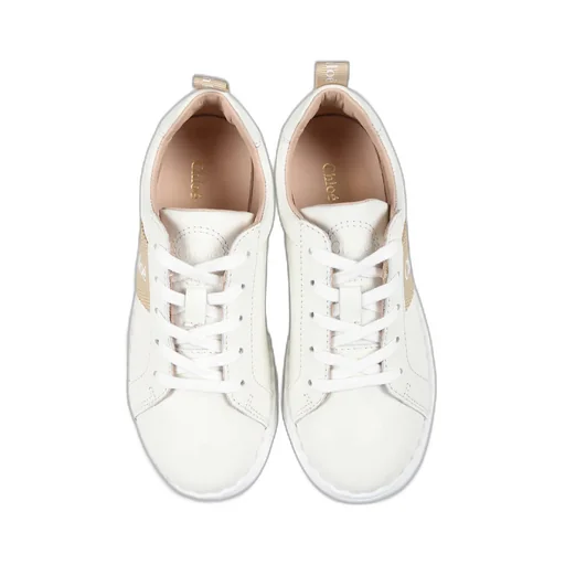 Logo Printed Round Toe Sneakers