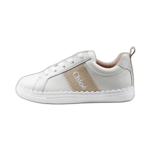 Logo Printed Round Toe Sneakers