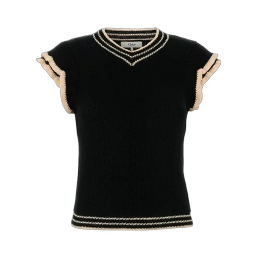 Short-Sleeved Knit Top