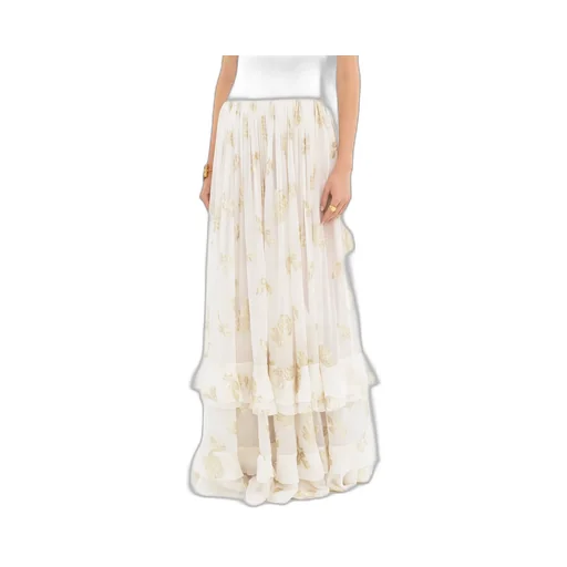 Jacquarded Lurex Maxi Skirt