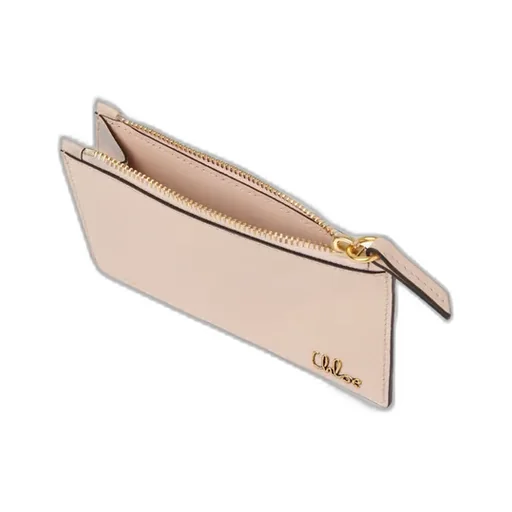 Logo Plaque Zipped Small Card Holder