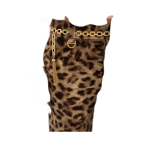 Leopard-Print Cropped Pants