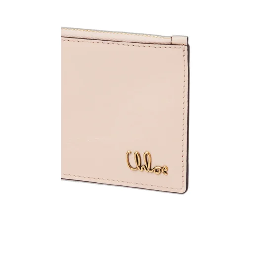 Logo Plaque Zipped Small Card Holder