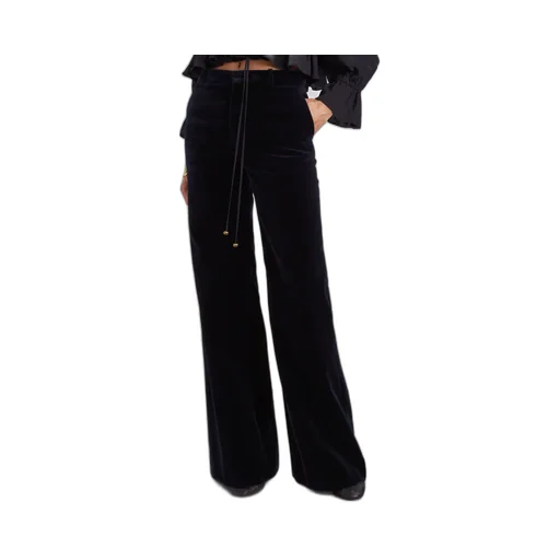 Flared Velvet Tailored Pants