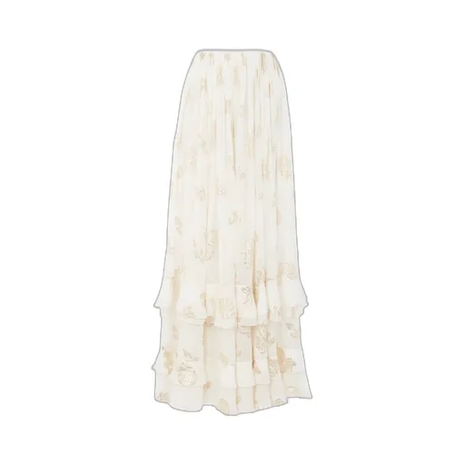 Jacquarded Lurex Maxi Skirt