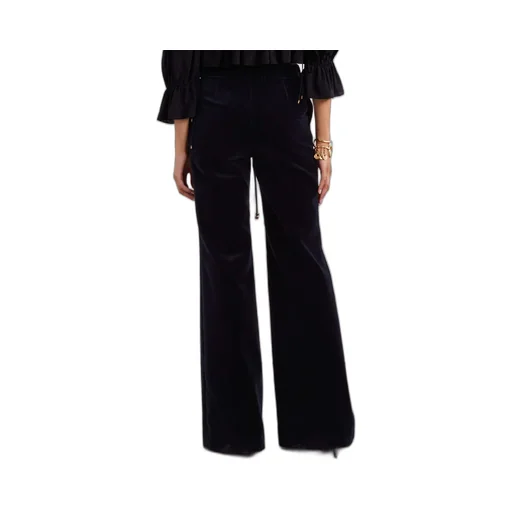 Flared Velvet Tailored Pants