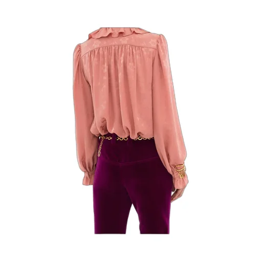 Floral Print Tie-Neck Blouse