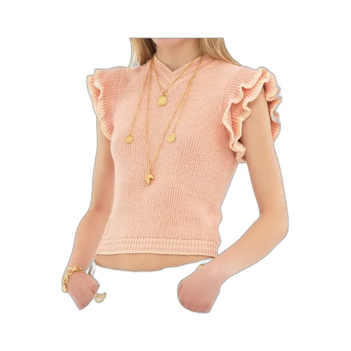 Short-Sleeved Knit Top