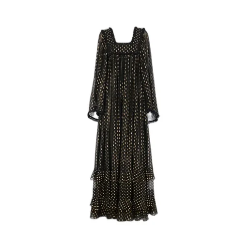 Ruffled Extra-Long Dress