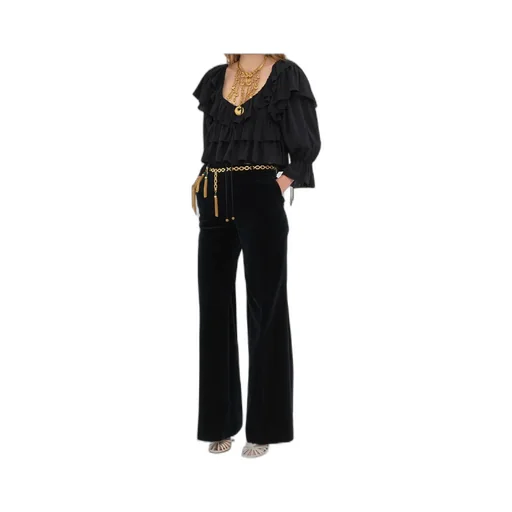 Ruffled Cropped Blouse