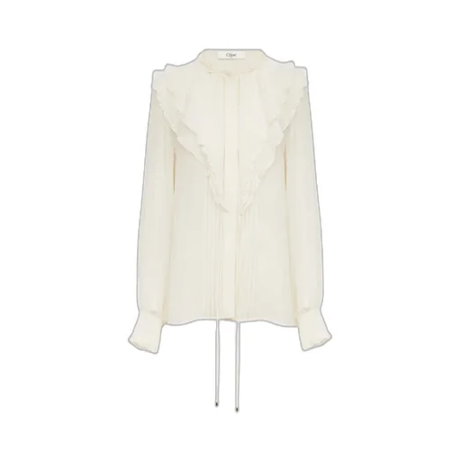 Ruffled Silk Blouse