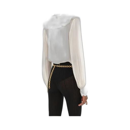 Ruffled Silk Blouse
