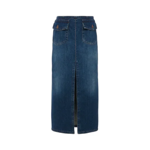 Denim Midi Skirt