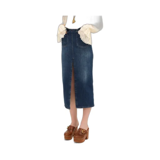 Denim Midi Skirt