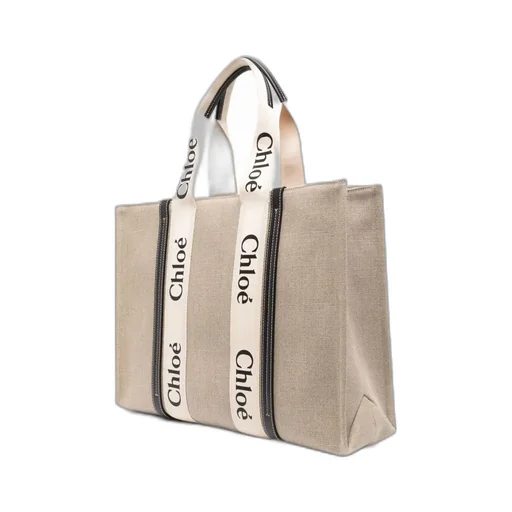 Woody Logo Tape Large Tote Bag