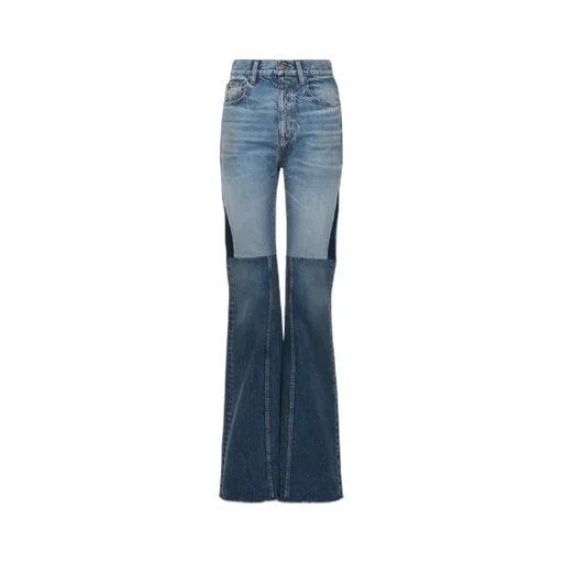 Patchwork Frayed Edge Jeans