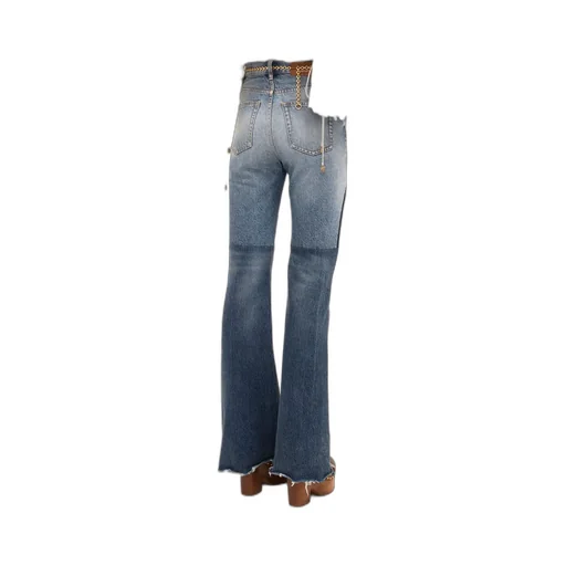 Patchwork Frayed Edge Jeans