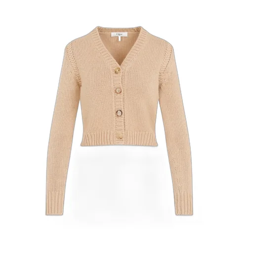 Buttoned V-Neck Cardigan