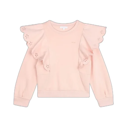 Ruffle-Detail Cotton Sweatshirt