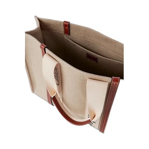 Woody Logo Tape Large Tote Bag
