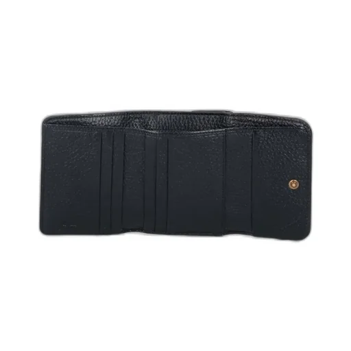 Logo Embossed Tri-Fold Wallet