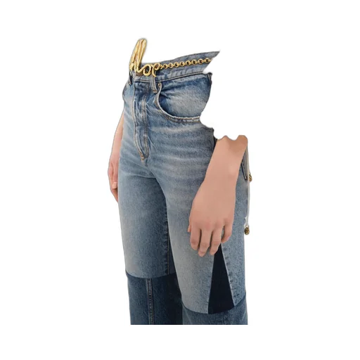 Patchwork Frayed Edge Jeans