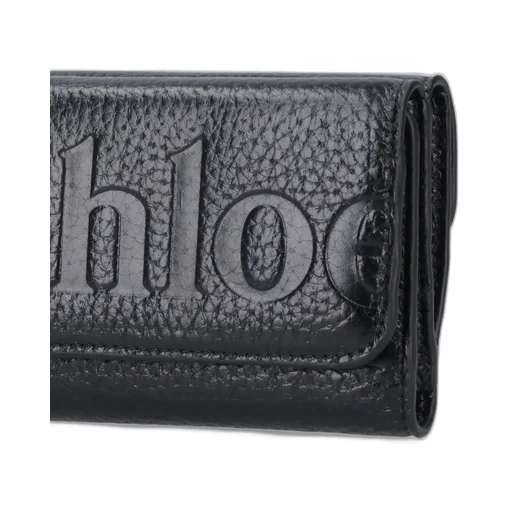 Logo Embossed Tri-Fold Wallet