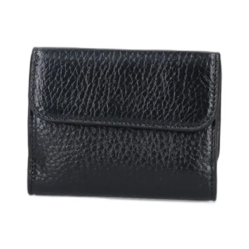 Logo Embossed Tri-Fold Wallet