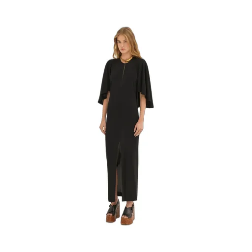 Cape-Design Crepe Dress