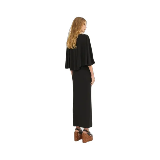 Cape-Design Crepe Dress