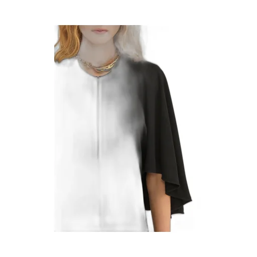 Cape-Design Crepe Dress