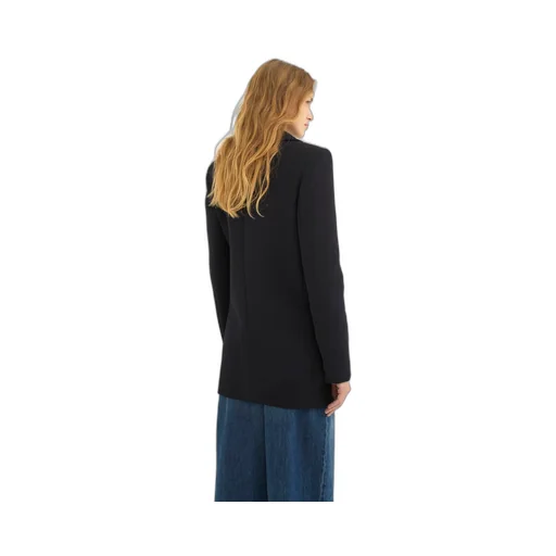 Double Breasted Creped Pea Coat