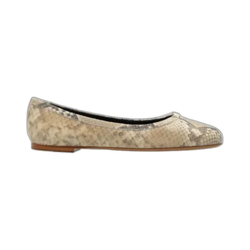 Marcie Python-Print Ballerina Flats