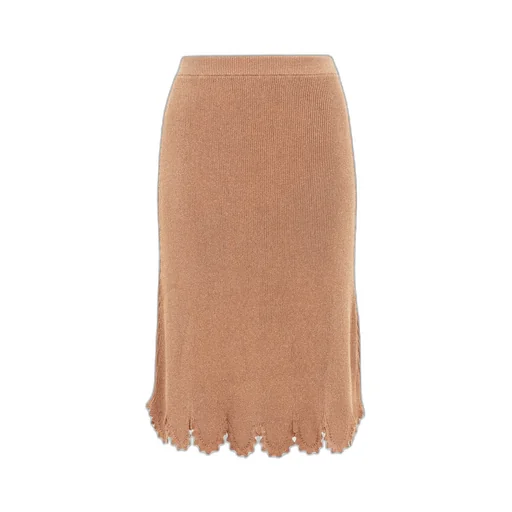 Fitted Scallop Midi Skirt