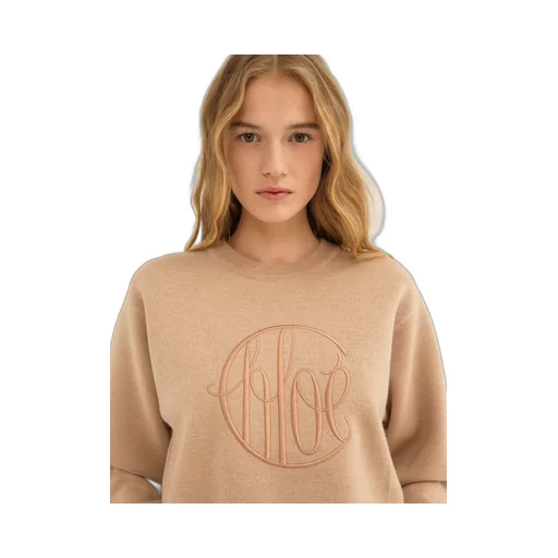 Logo Embroidered Knit Cropped Jumper