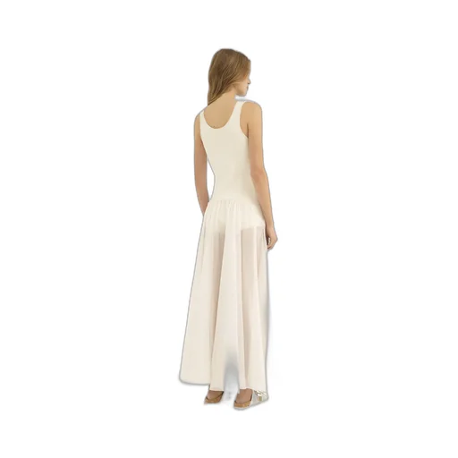 Floral-Appliqué Maxi Dress