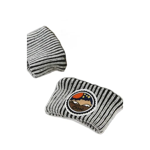 Logo Patch Padded Mittens