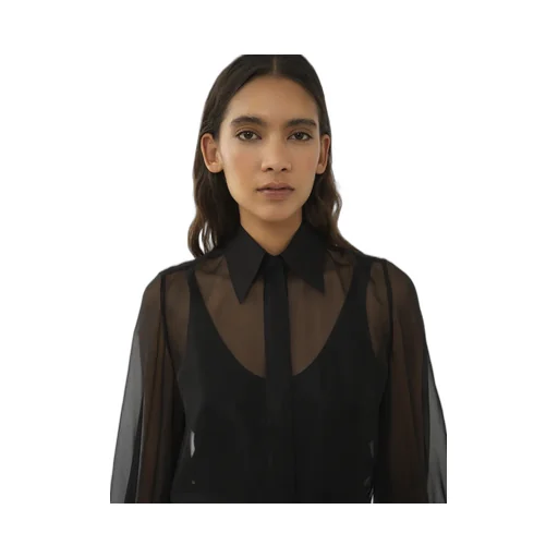 Long Sleeve Shirt With Pleated Sleeves