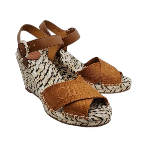 Logo Wedge Sandals
