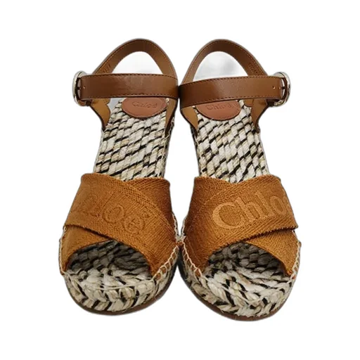 Logo Wedge Sandals